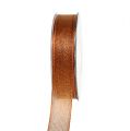 Floristik24 Cinta de regalo para la decoración con Lurexstreifen cobre 25mm 20m