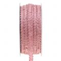 Floristik24 Cinta decorativa terciopelo óptica rosa 10mm 20m