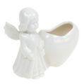 Floristik24 Figura para decorar ángel con corazón 9,5cm blanco