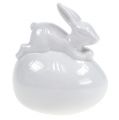 Floristik24 Figura decorativa conejito sobre clara de huevo 8,5cm 2uds