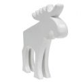 Floristik24 Figura decorativa alce cerámica blanca 18,5cm 1ud