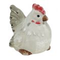 Floristik24 Figura para decorar pollo 5cm gris 2 piezas