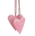 Floristik24 Decoración para colgar metal corazón rosa 26cm