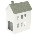 Floristik24 Casa decorativa de metal con forma de casita, con ventanas y chimenea, 22 cm.