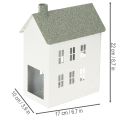 Casa decorativa de metal con forma de casita, con ventanas y chimenea, 22 cm. | Floristik24.es