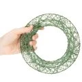 Corona decorativa de malla metálica verde para proyectos de bricolaje, 19 cm, 2 piezas | Floristik24.es