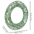 Corona decorativa de malla metálica verde para proyectos de bricolaje, 19 cm, 2 piezas | Floristik24.es