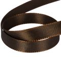 Cinta de tafetán marrón para regalos, ideal para decoración festiva, 15 mm de ancho, 10 m de largo. | Floristik24.es