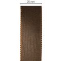 Cinta de tafetán marrón en rollo, versátil para decoración, 25 mm de ancho, 50 m de largo. | Floristik24.es