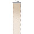 Cinta decorativa, cinta de satén, cinta de tafetán, beige, 15 mm, 50 m | Floristik24.es
