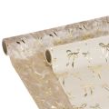 Floristik24 Camino de mesa, tela decorativa con lazos estrechos, en rollo, 120x35cm, 2 piezas