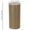 Rollo de decoración de mesa no tejido de 24 cm x 25 m en color marrón para mesas festivas. | Floristik24.es