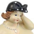 Floristik24 Figura decorativa mujer gordita, figura señora gorda, decoración baño H23cm