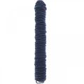 Floristik24 Cordón de fieltro de hilo de mecha, cordón de fieltro, cordón de lana azul 55m