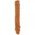 Floristik24 Cordón de fieltro de hilo de mecha, cordón de fieltro, cordón de lana naranja 55m