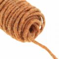 Cordón de fieltro de hilo de mecha, cordón de fieltro, cordón de lana naranja 55m