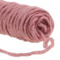 Floristik24 Hilo de mecha cordón de fieltro rosa viejo 55m