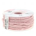Floristik24 Hilo de mecha Glamour rosa / plateado con cable 33m