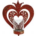 Floristik24 Corazón decorativo con farol Al 26cm