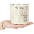 Maceta de hojalata color crema estilo shabby chic Ø11cm H10.5cm | Floristik24.es