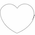Floristik24 Corazones de alambre 20cm anillos ondulados corona corazón 10ud