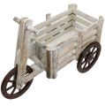 Floristik24 Triciclo de plantación de madera blanca H31.5cm