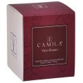 Floristik24 Vela perfumada en vaso Camila vino tinto Ø7,5cm H8cm