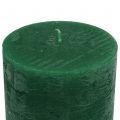 Velas lisas verde oscuro 60x100mm 4uds | Floristik24.es