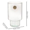 Recipiente cilíndrico de vidrio Eco Glass de 25 cm | Floristik24.es