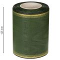 Elegante cinta de muaré verde oscuro para corona, 125 mm con borde de perla dorada, cinta de luto, decoración de boda, cinta de lazo | Floristik24.es