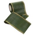 Elegante cinta de muaré verde oscuro para corona, 125 mm con borde de perla dorada, cinta de luto, decoración de boda, cinta de lazo | Floristik24.es