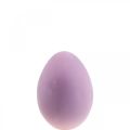 Floristik24 Huevo de pascua huevo decorativo plastico morado flocado 20cm