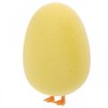 Floristik24 Huevo de Pascua con patas figura decorativa amarilla Decoración de Pascua Al 13cm 4pcs