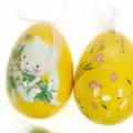 Floristik24 Ramo de huevos de Pascua decorativo para colgar amarillo, verde surtido H7cm 6ud