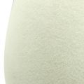 Floristik24 Huevo de Pascua grande crema huevo decorativo flocado escaparate decoración 40cm