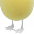 Floristik24 Huevo decorativo con patas decoración de mesa amarillo Pascua figura decorativa huevo Al 25cm