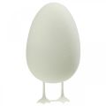 Huevo decorativo con patas Clara de huevo Decoración de mesa Figura de Pascua Al 25cm