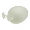 Floristik24 Huevo decorativo con patas Clara de huevo Decoración de mesa Figura de Pascua Al 25cm