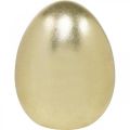 Floristik24 Huevo de cerámica dorado, decoración noble de Pascua, objeto decorativo huevo metálico H16.5cm Ø13.5cm