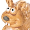 Figura de ardilla sentada para decoración otoñal, 10 cm. | Floristik24.es