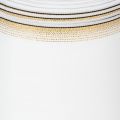 Elegante cinta de corona de muaré, 125 mm, blanca con ribete dorado - Cinta decorativa de alta calidad para floristería y celebraciones | Floristik24.es