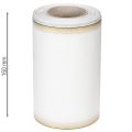 Elegante cinta de corona de muaré con borde dorado, decoración de boda, cinta de luto, blanca 150 mm x 25 m | Floristik24.es