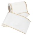 Elegante cinta de corona de muaré con borde dorado, decoración de boda, cinta de luto, blanca 150 mm x 25 m | Floristik24.es