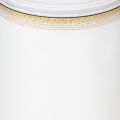 Elegante cinta de corona de muaré con borde dorado, decoración de boda, cinta de luto, blanca 150 mm x 25 m | Floristik24.es