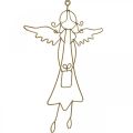 Floristik24 Angel colgante navidad angel alambre figuras oro 15cm 6pcs