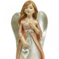 Floristik24 Figura ángel ángel de la guarda ángel navideño con corazón H19cm 2pcs