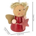 Colgante decorativo de ángel con estrella para colgar, 5 cm, 9 piezas | Floristik24.es