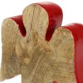 Floristik24 Figura decorativa ángel madera roja, naturaleza 15cm