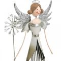Floristik24 Figura de ángel de metal, farol de navidad Al. 31,5 cm