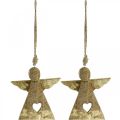 Floristik24 Figura decorativa de madera de mango ángel deco para colgar 13 × Al 13,5 cm 2 piezas
